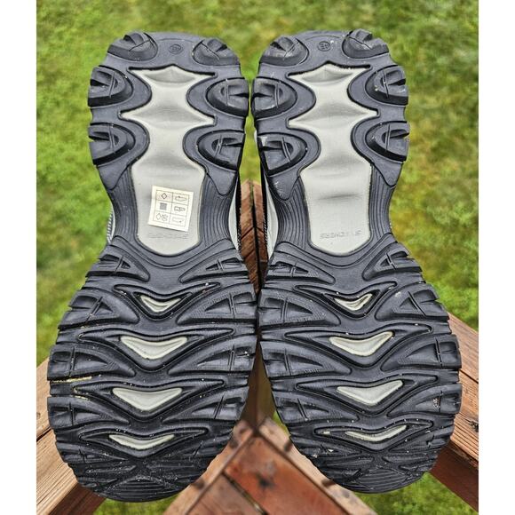 Skechers Mens After Burn Memory Foam 50125EWW Black Gray Shoes Sneakers Sz 10.5 - Picture 6 of 7